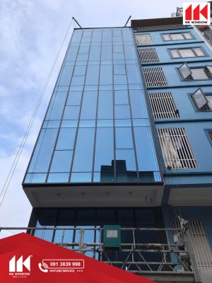 Mặt dựng tòa nhà văn phòng ở Hà Nội dùng nhôm xingfa